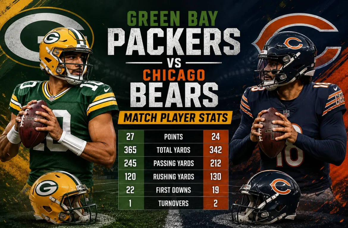 Green Bay Packers vs Chicago Bears Match Player Stats